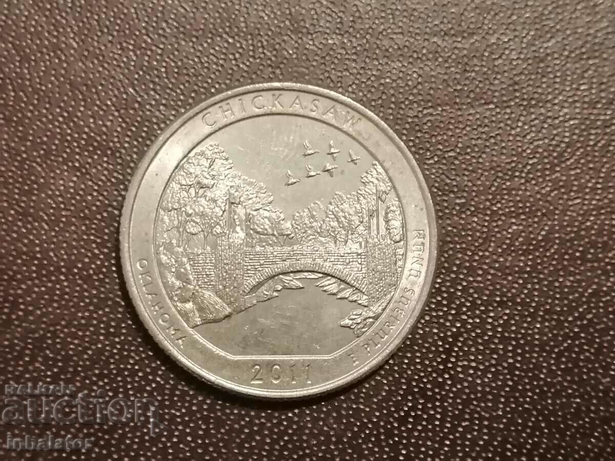 2011 R 25 cents Oklahoma