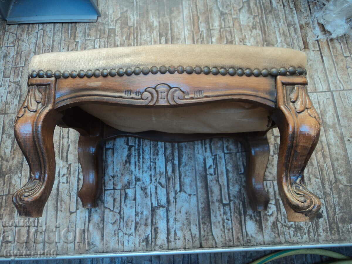 Old carved footstool