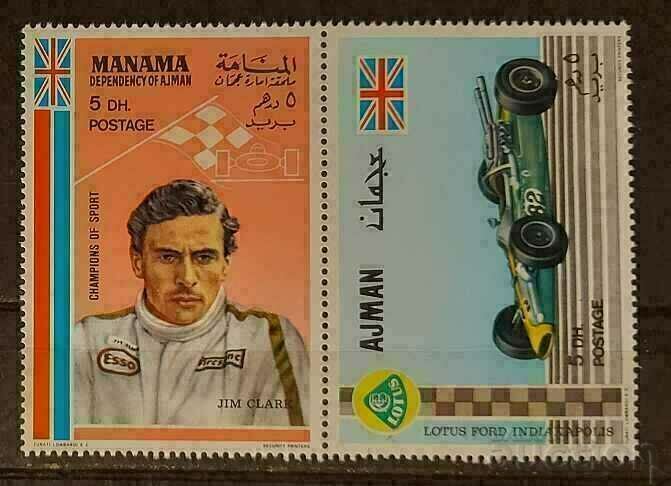 Manama/Ajman 1969 Sports/Personalities/Cars/Flags MNH