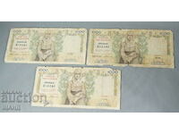 1935 Greece Greek banknote 1000 drachmas lot 3 notes