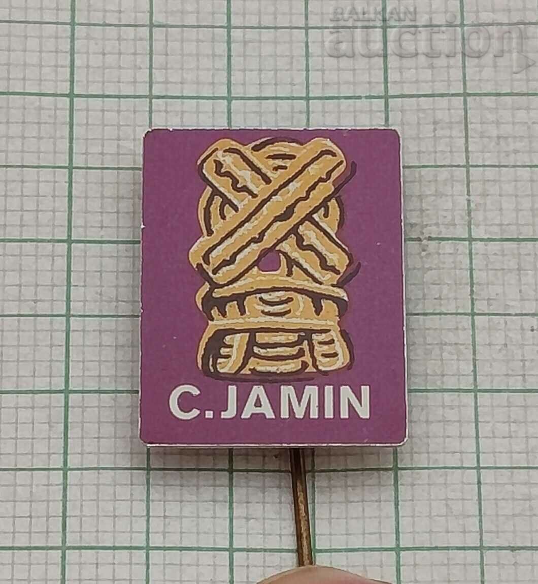 C. JAMIN ADVERTISING BADGE