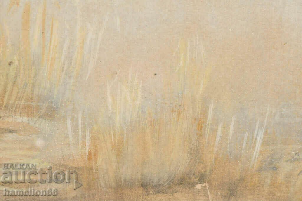 Painting, glass, pastels. Landscape - 7