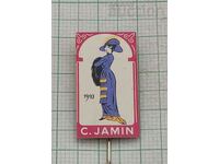 FASHION 1910 C. JAMIN ADVERTISING BADGE