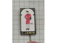 FASHION 1945 C. JAMIN ADVERTISING BADGE