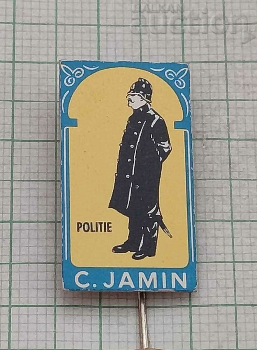 C. JAMIN POLICE OFFICER BADGE