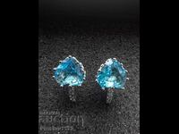 Silver earrings with Topaz 5ct