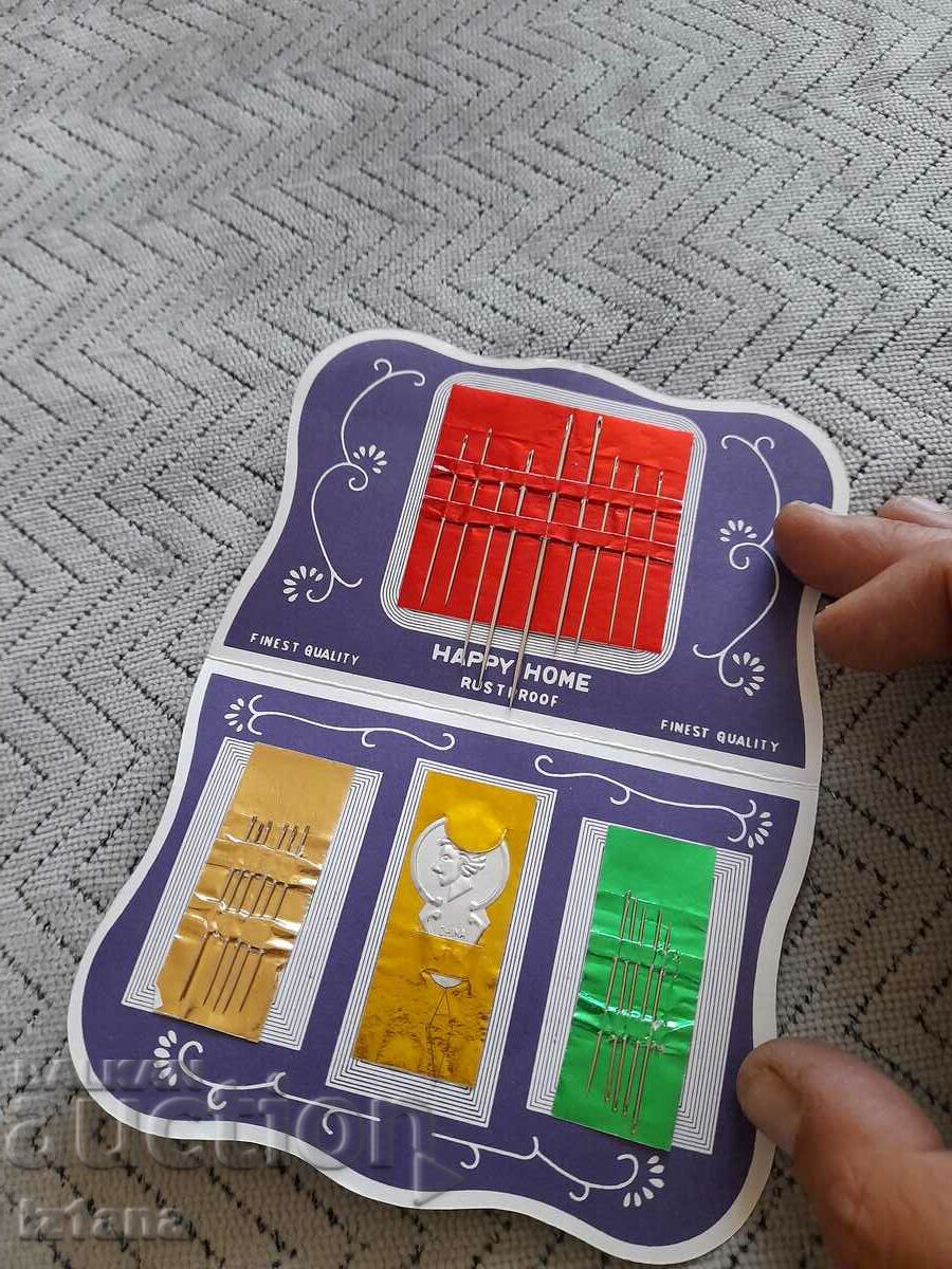 Auction  Old Happy Home hand sewing needles