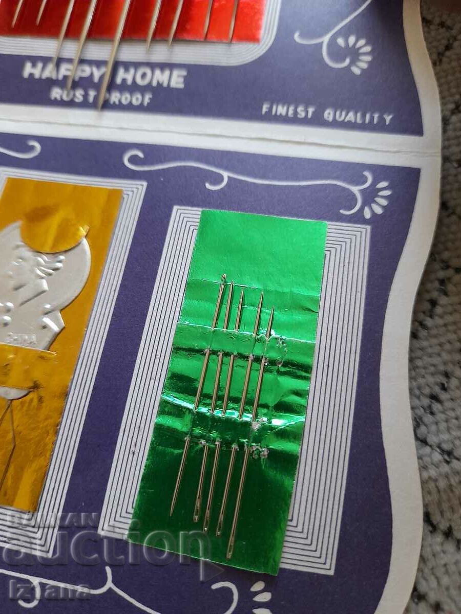 Old Happy Home hand sewing needles - 7