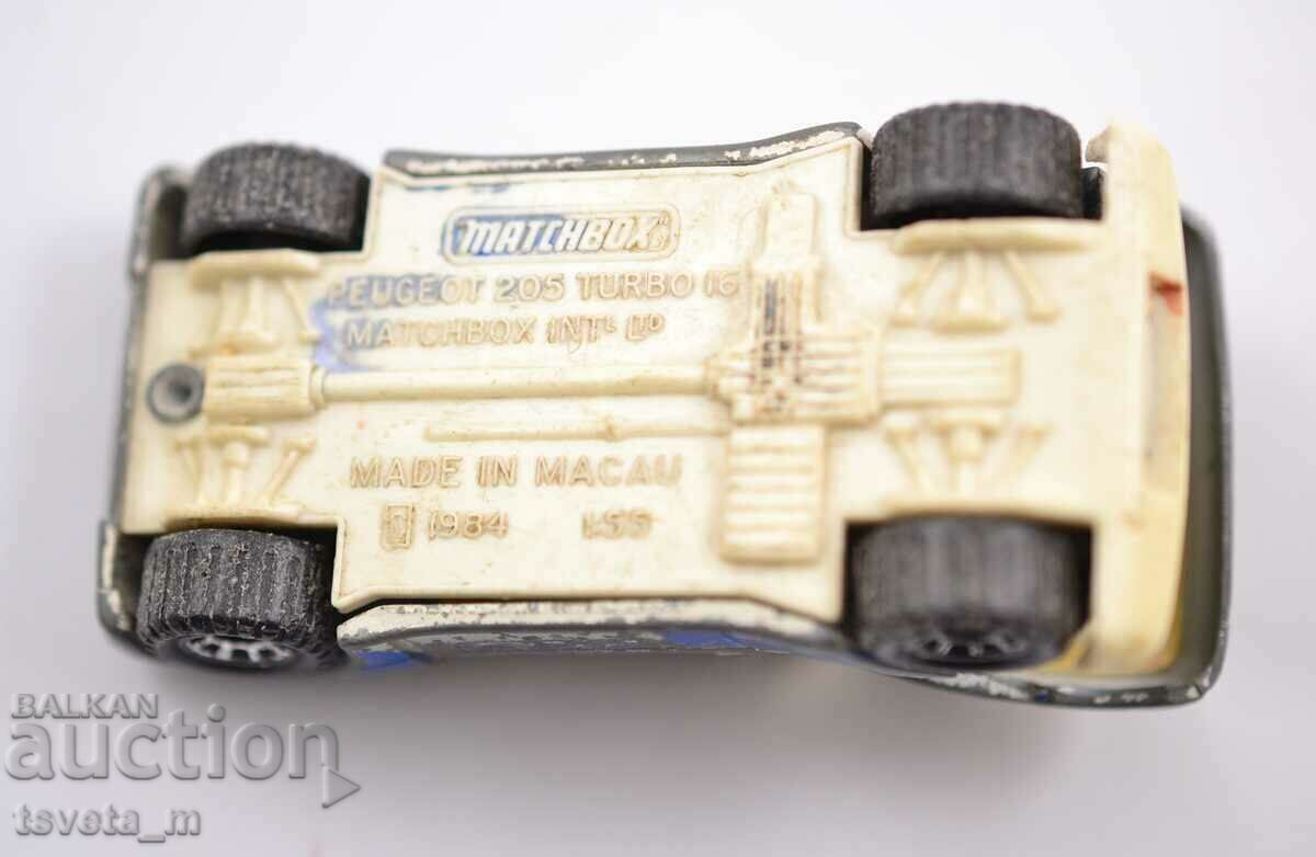 Metal car MATCHBOX PEUGEOT 205 TURBO 1984 MACAU - 5 Metal car MATCHBOX PEUGEOT 205 TURBO 1984 MACAU - 5