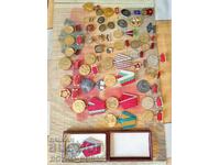 Lot of Bulgarian Social Medals Plaques Badges