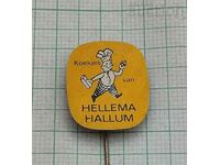 HELLEMA HALLUM FOOD COOK ADVERTISING BADGE