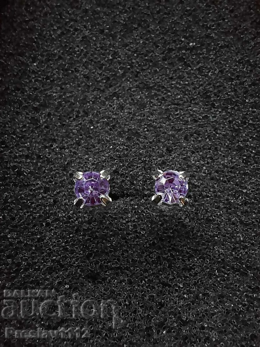 Earrings with Amethyst 3.5mm