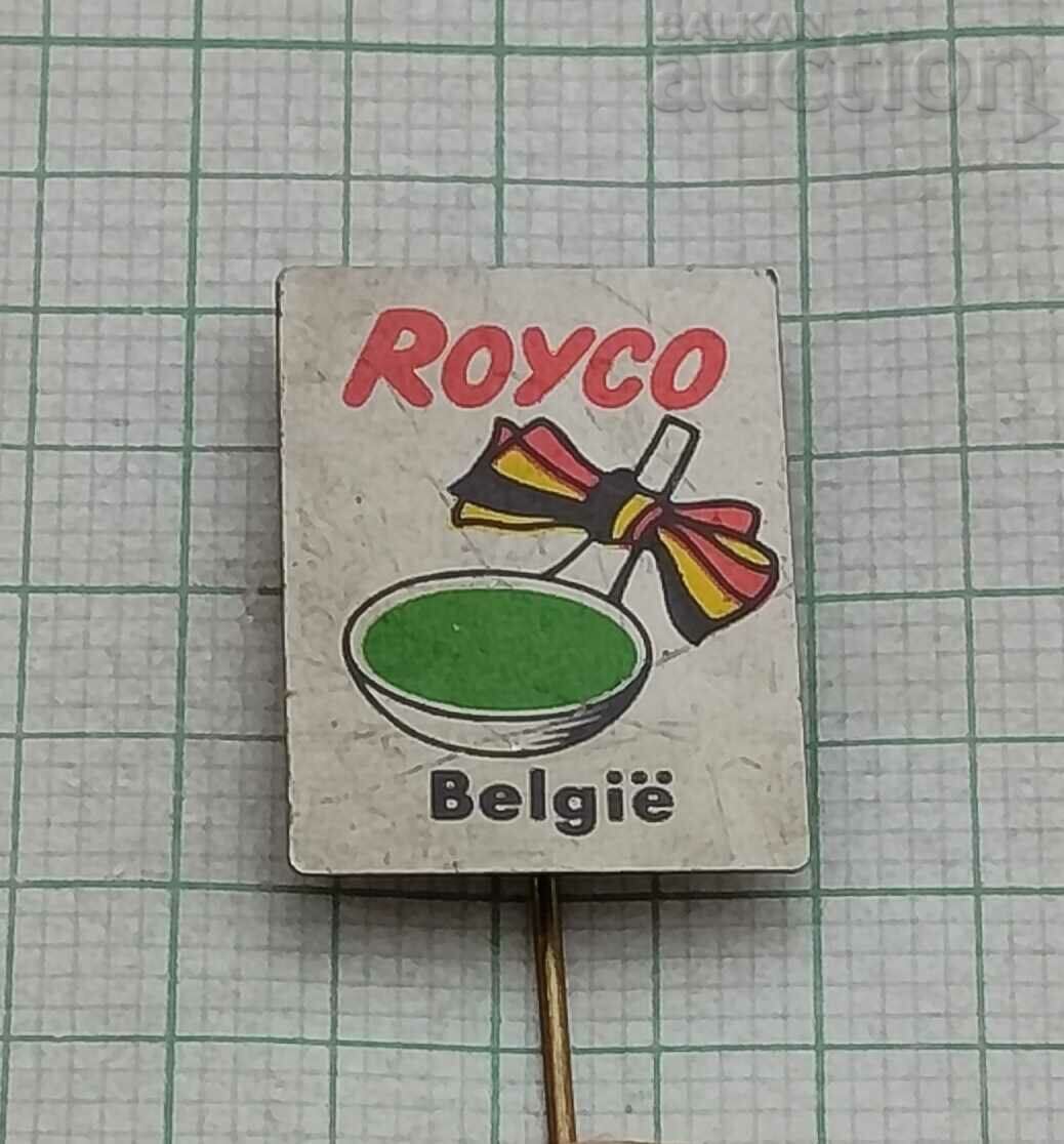 insignă publicitară ROYCO FOOD