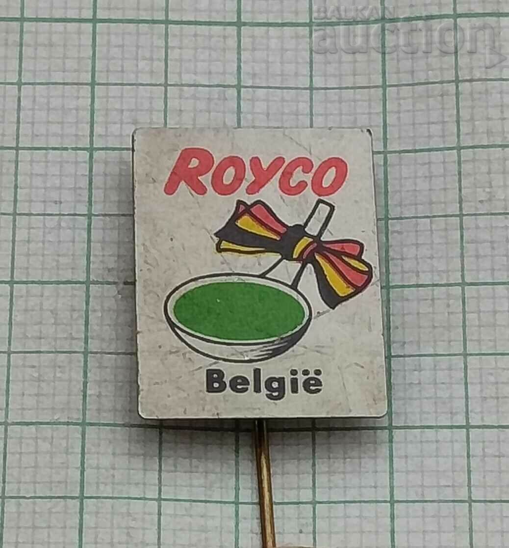 insignă publicitară ROYCO FOOD