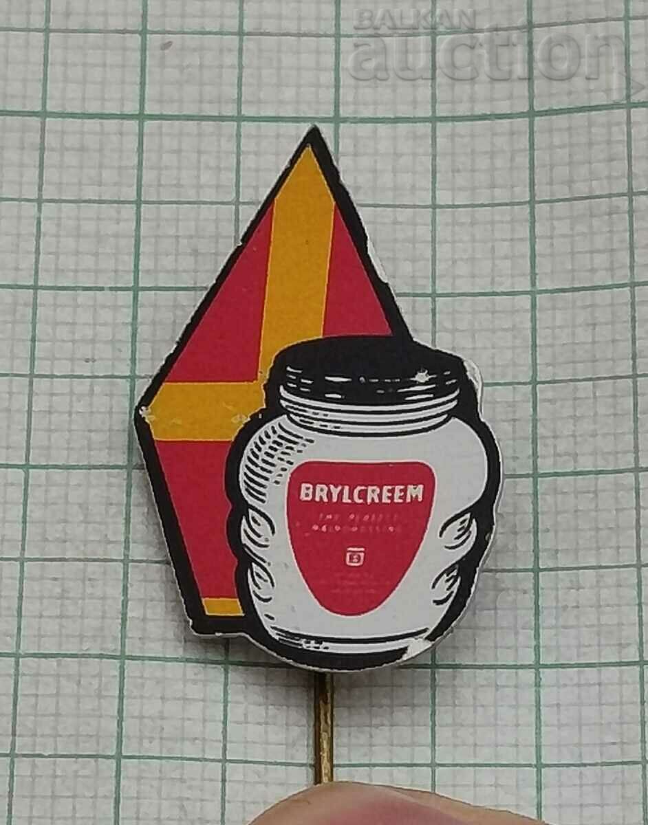 BRYLCREEM FOOD ADVERTISING BADGE