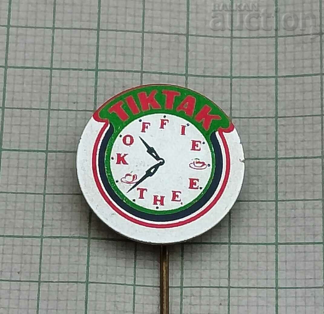 TIKTAK COFFEE ADVERTISING BADGE