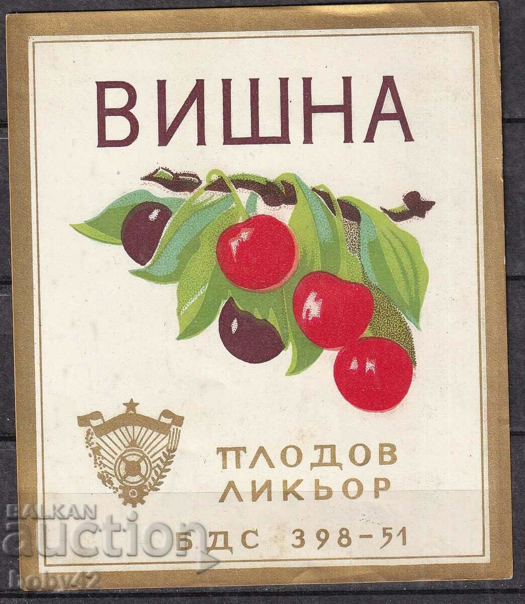 Етикети -Ликьор вишна, БДС 1951 г.