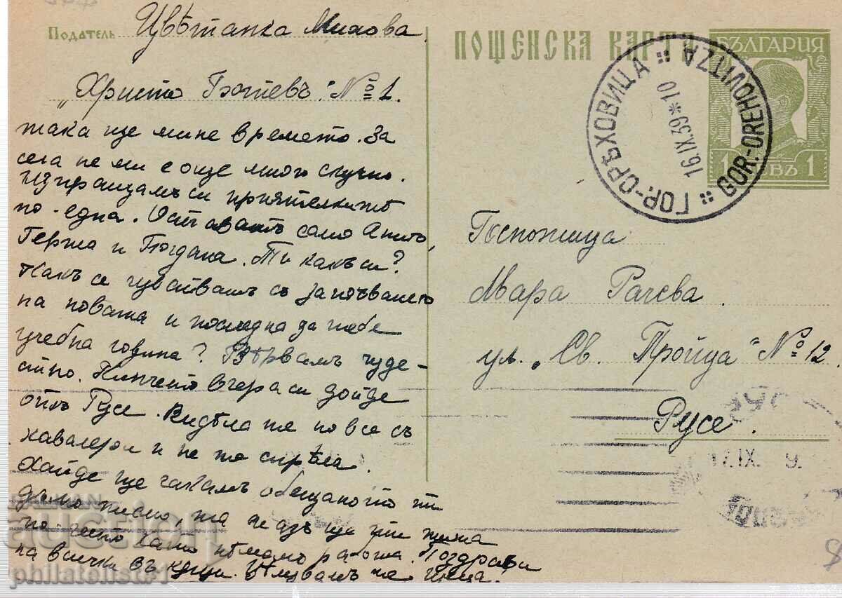 Mail card item mark 1 BGN CZAR BORIS K 388