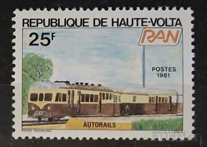 Burkina Faso/Volta Superioară 1981 Locomotive MNH