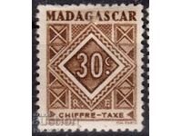 Franța/Madagascar-1947-Pentru suprataxă-Număr,MLH