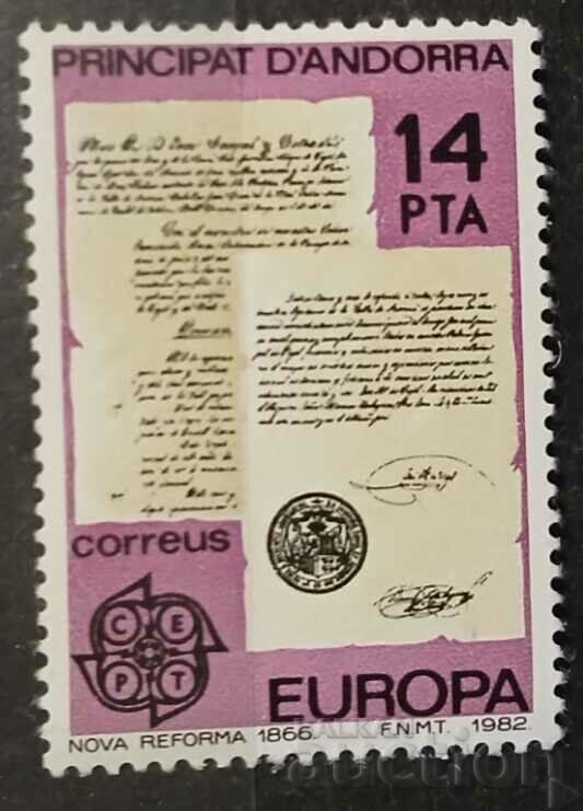 Ισπανική Ανδόρα 1982 Ευρώπη CEPT MNH