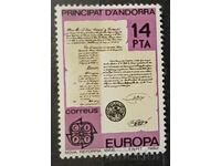 Spaniolă Andorra 1982 Europa CEPT MNH