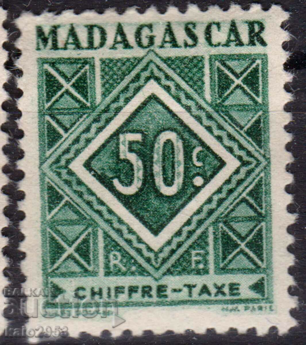 Franța/Madagascar-1947-Pentru suprataxă-Număr,MLH