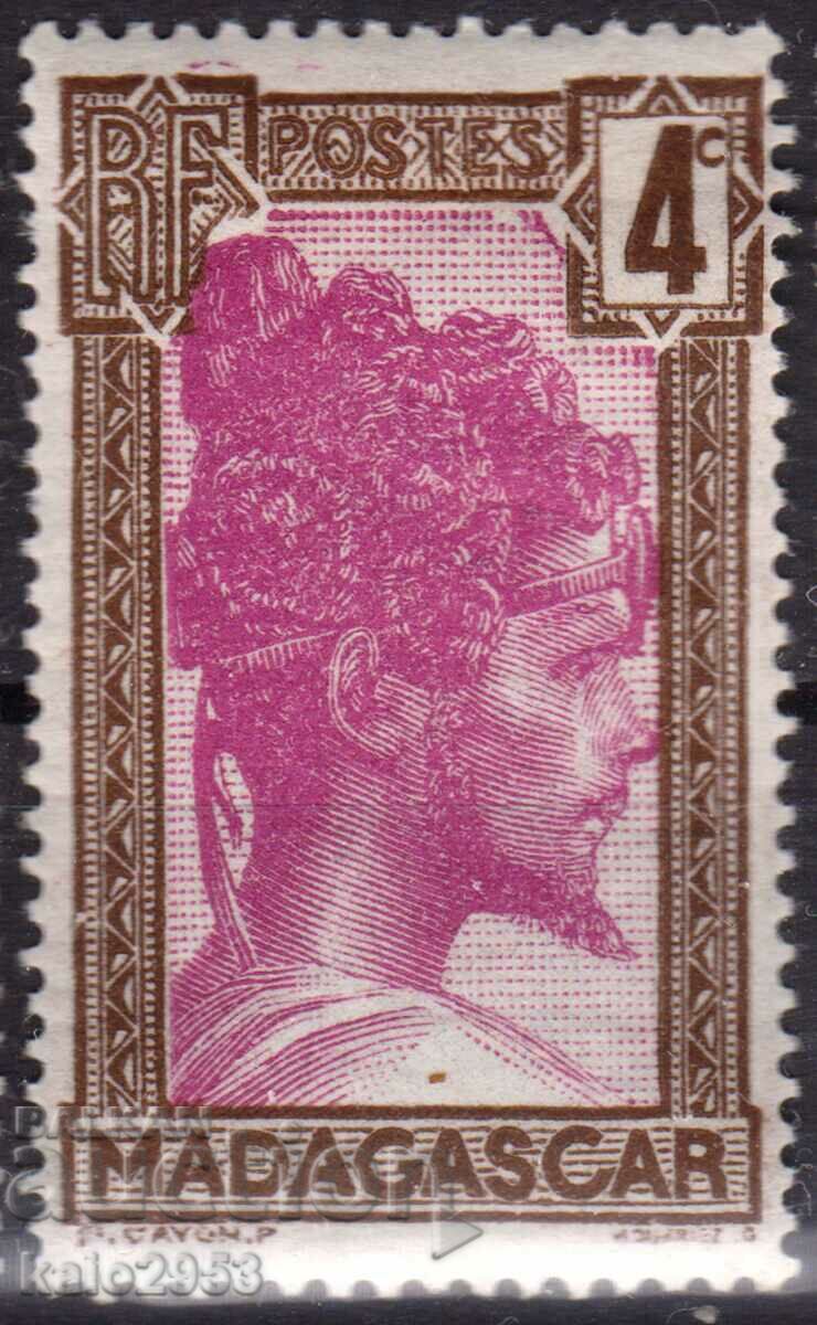 France/Madagascar-1930-Regular-Native Warrior-color.tint,MLH