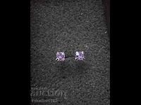 Earrings with Amethyst 4mm