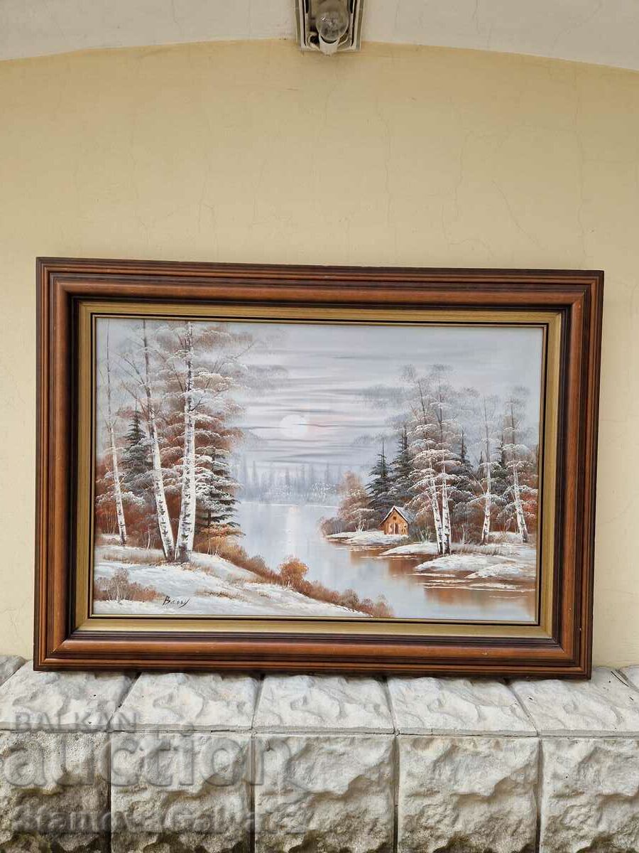 Antique original painting oil on canvas