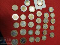 32 pcs. bimetallic coins