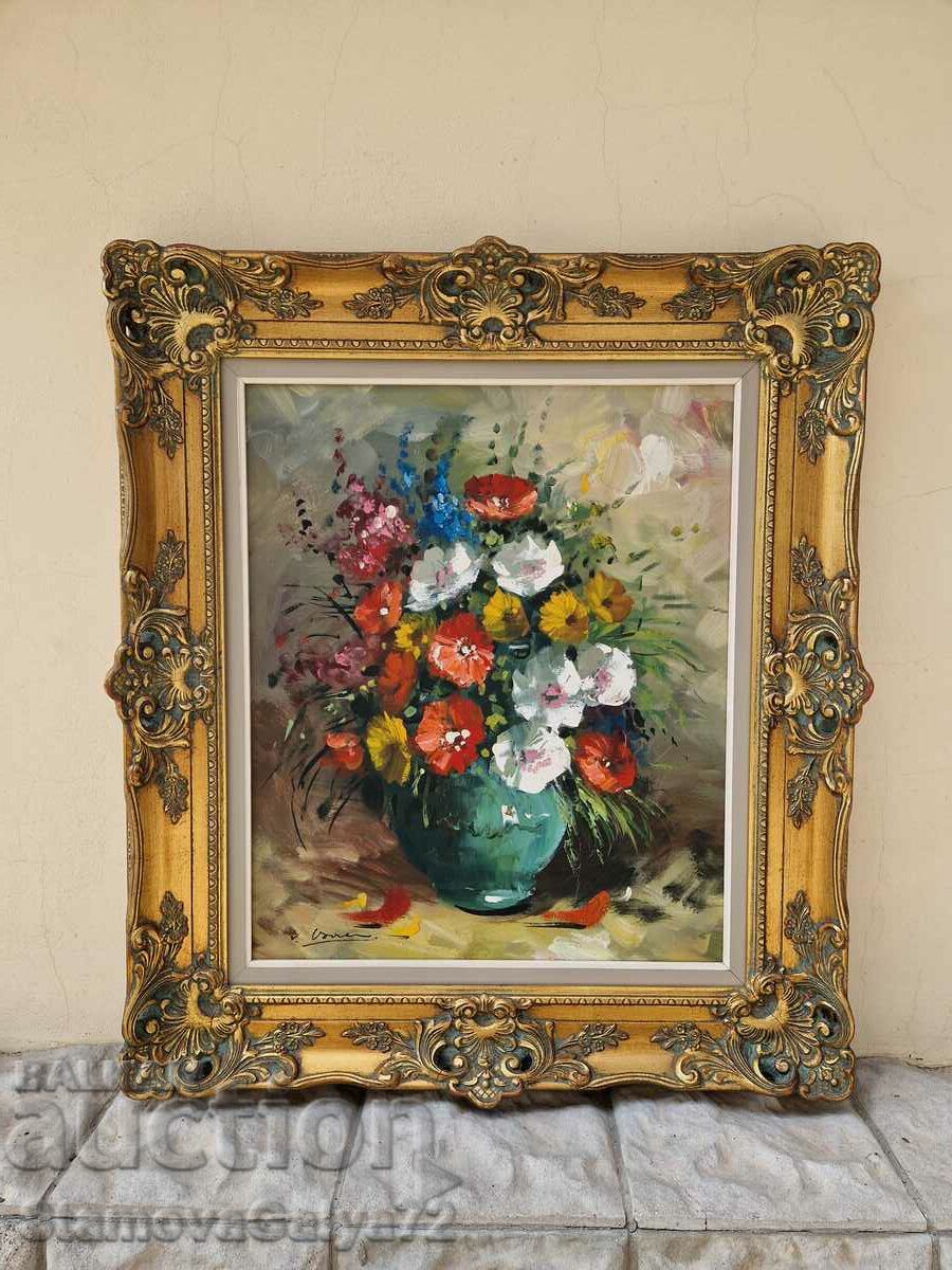 An exceptional antique Belgian oil painting