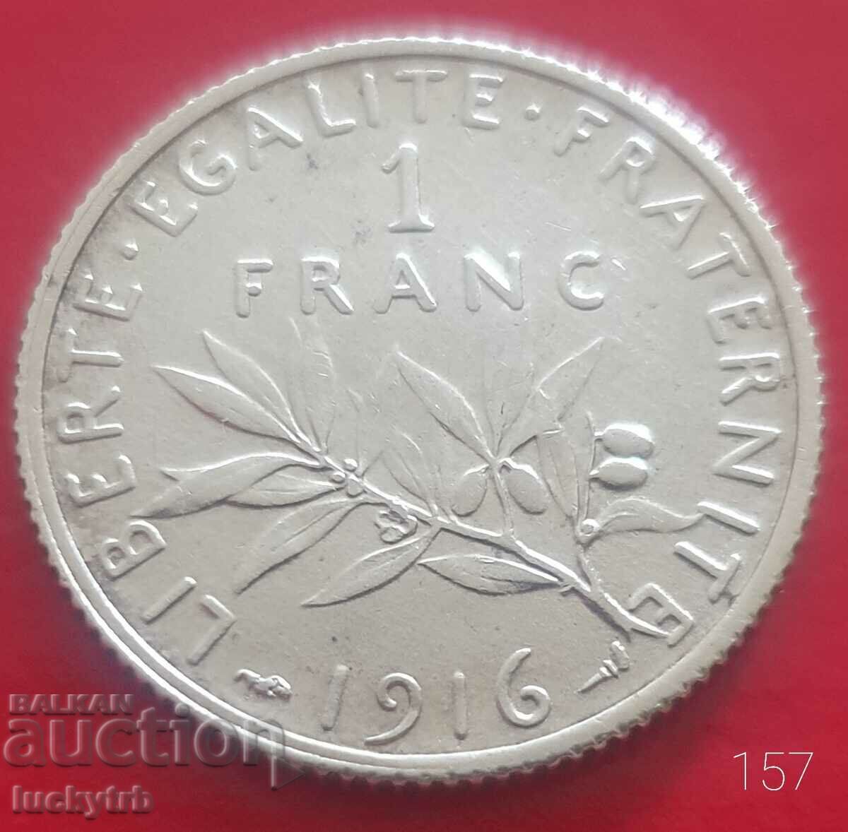 1 franc 1916 - France - Silver