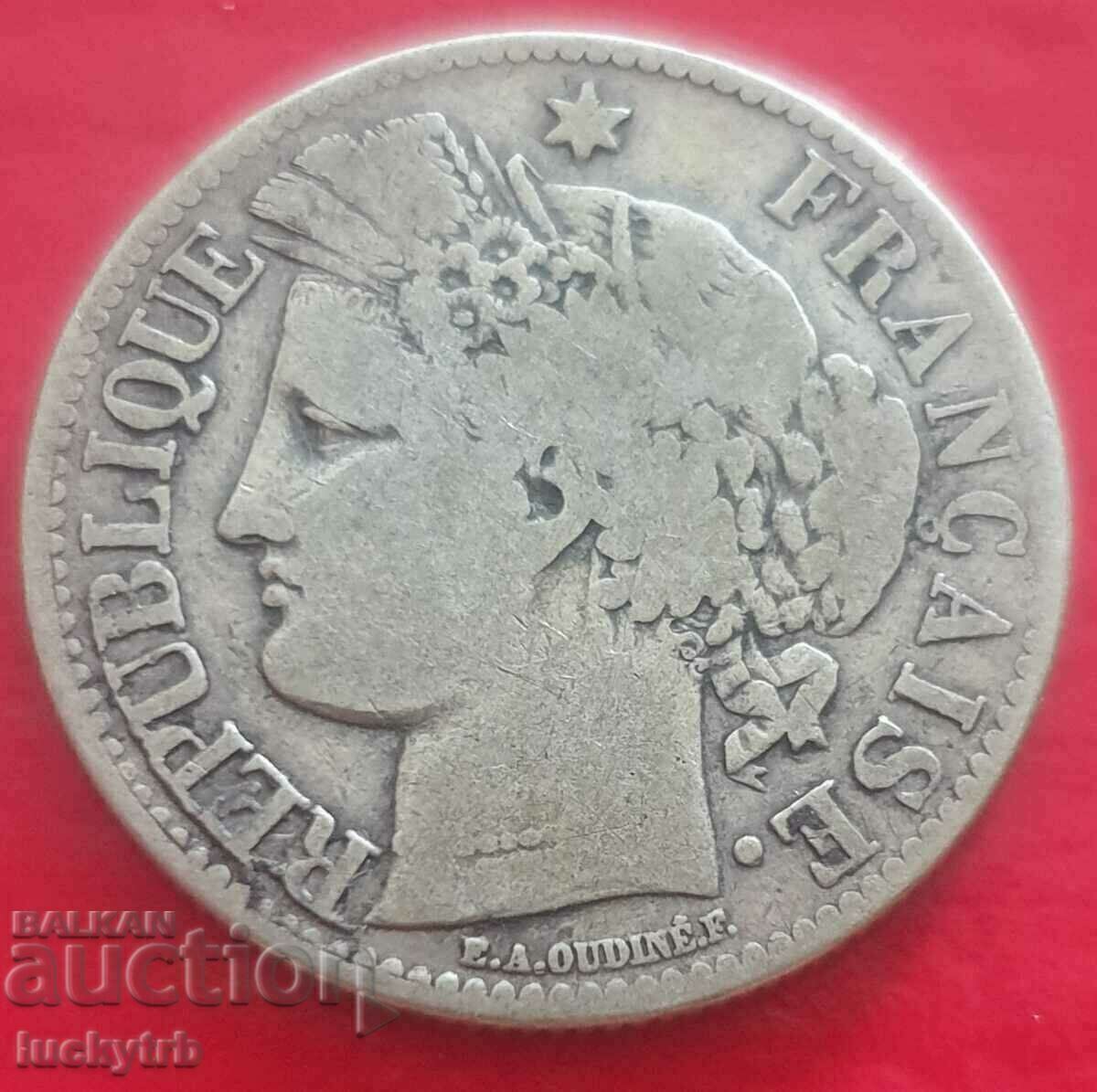 2 francs 1871 "K" - France - Silver - Uncleaned with price 40.00 BGN | € 20.45 2 francs 1871 "K" - France - Silver - Uncleaned with price 40.00 BGN | € 20.45