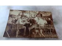 Photo Officers on a drink at the front 1918 P S V