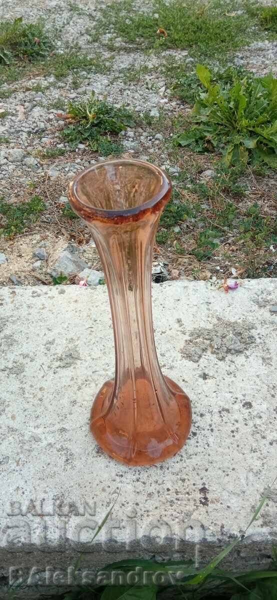 Tall vase of colored glass with price 6.00 BGN | € 3.07 Tall vase of colored glass with price 6.00 BGN | € 3.07