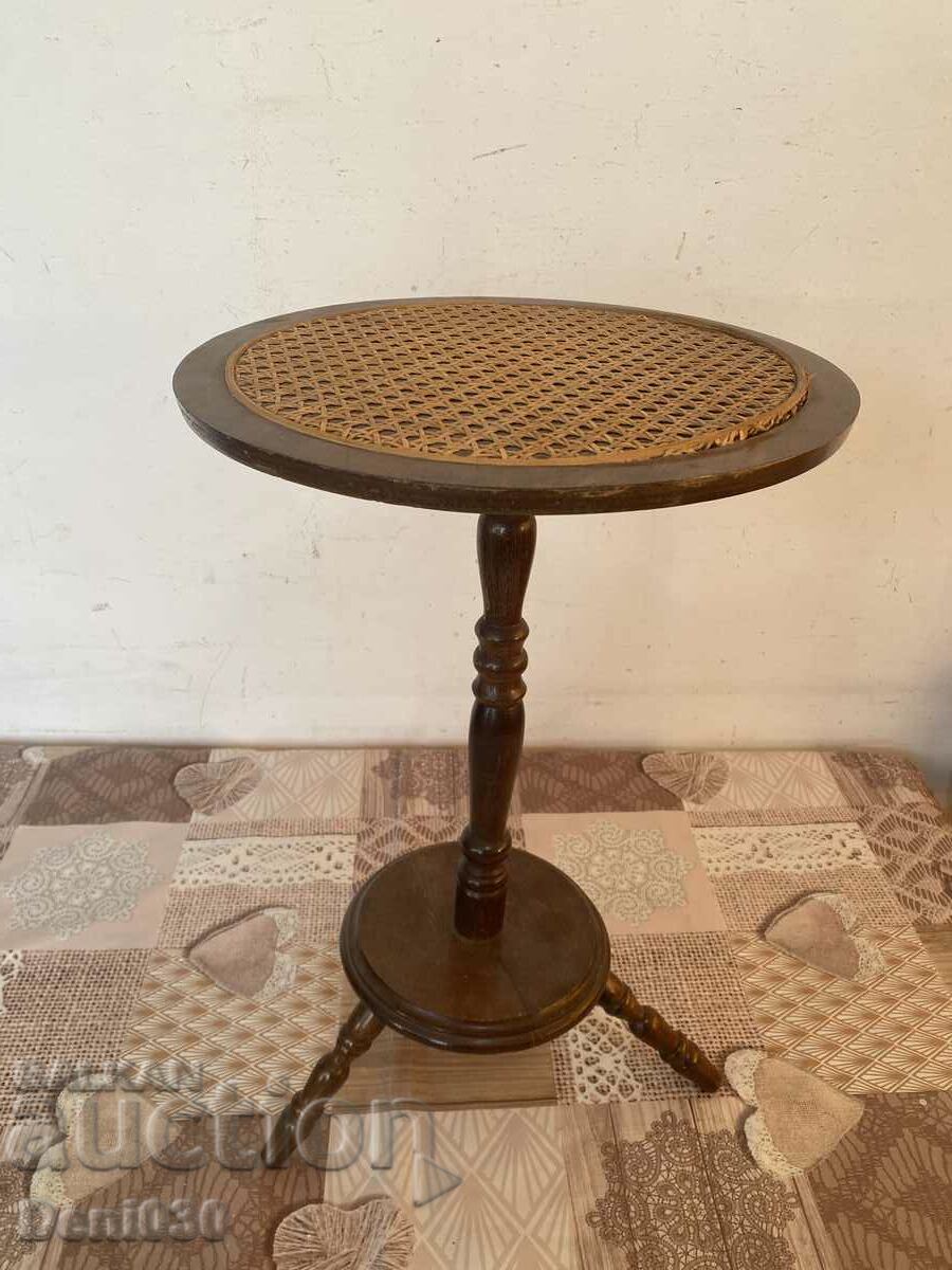 Beautiful side coffee table with rattan top