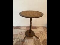 Beautiful side coffee table with rattan top