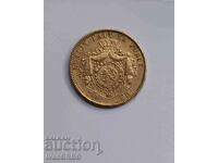 20 Francs Belgium 1878 King Leopold II Gold Coin