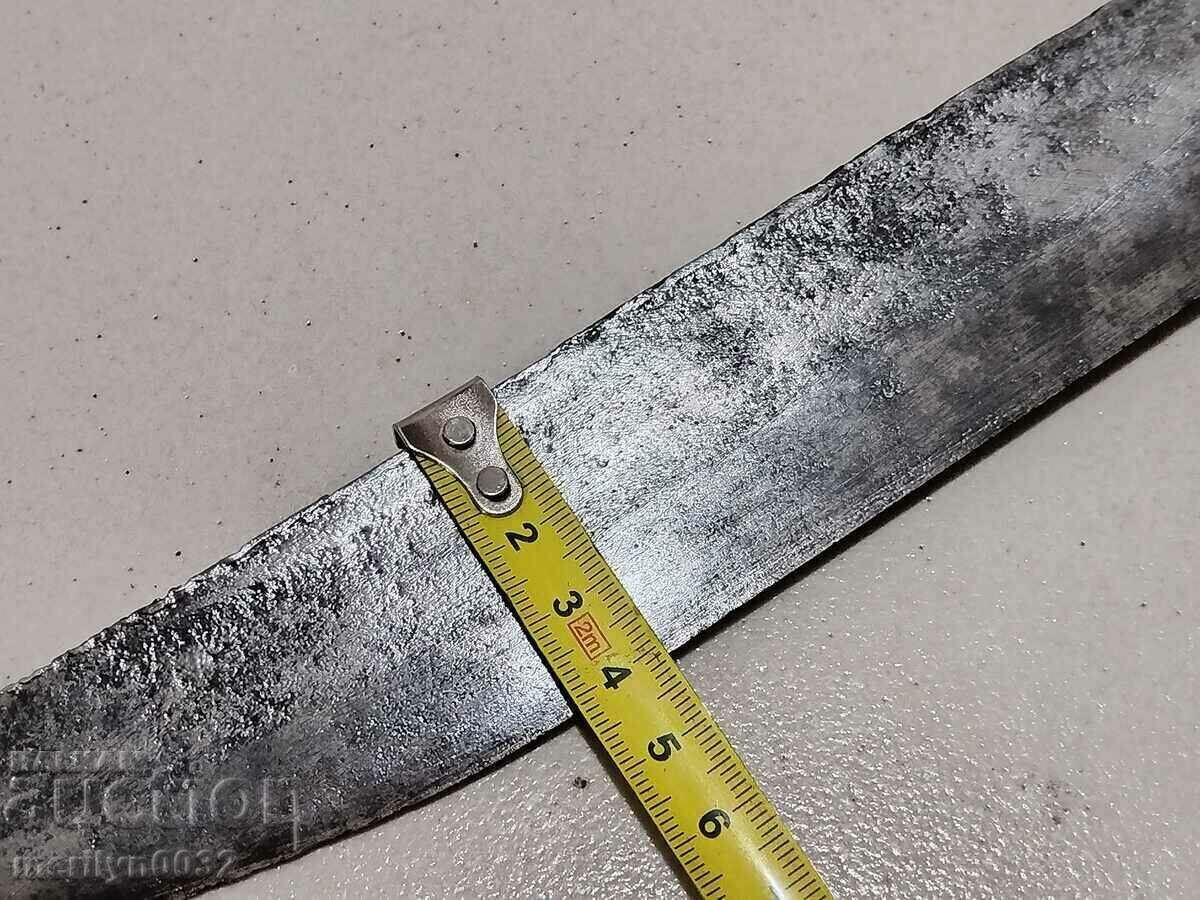 Кован овчарски нож каракулак с чирени от биволски рог острие - 5