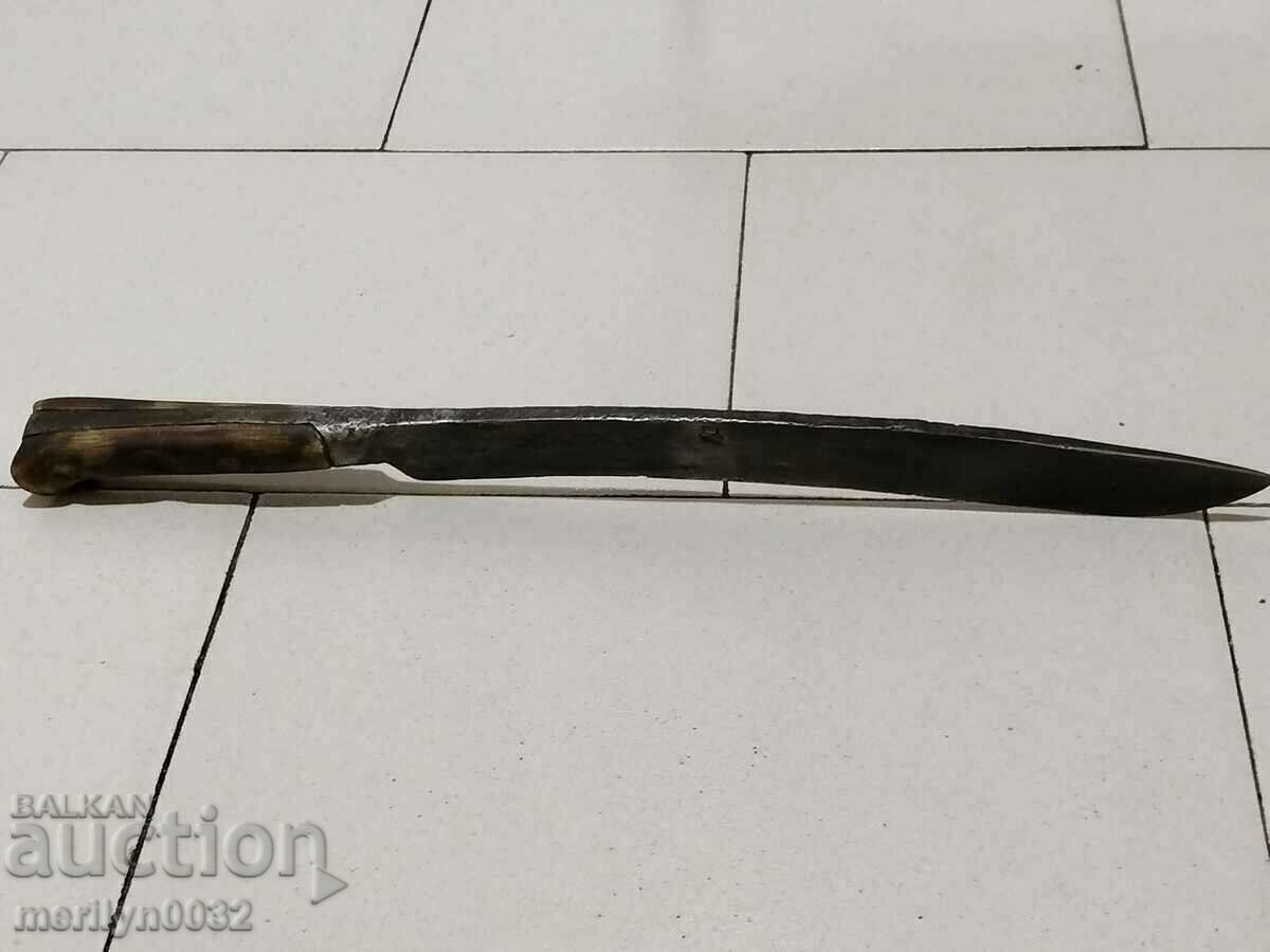 Forged karakulak shepherd's knife with a sharpened buffalo horn blade - 6 Forged karakulak shepherd's knife with a sharpened buffalo horn blade - 6