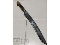 Forged karakulak shepherd's knife with a sharpened buffalo horn blade