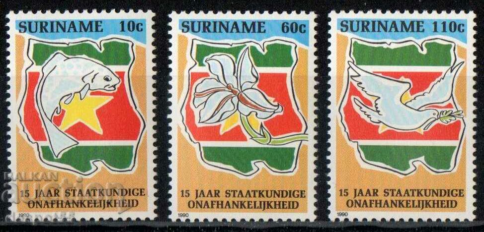 1990. Suriname. 15th anniversary of independence.