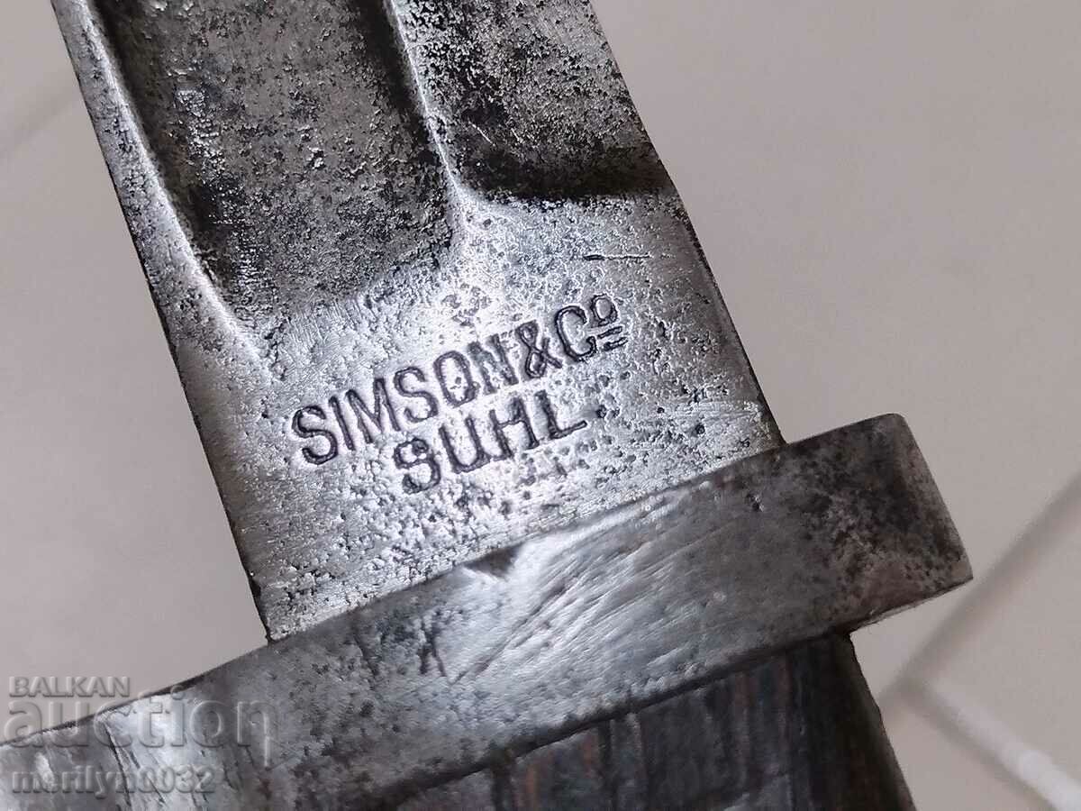 German bayonet knife Simpson cania lopus rifle M-88 Bulgarian lion with price 449.00 BGN | € 229.57 German bayonet knife Simpson cania lopus rifle M-88 Bulgarian lion with price 449.00 BGN | € 229.57