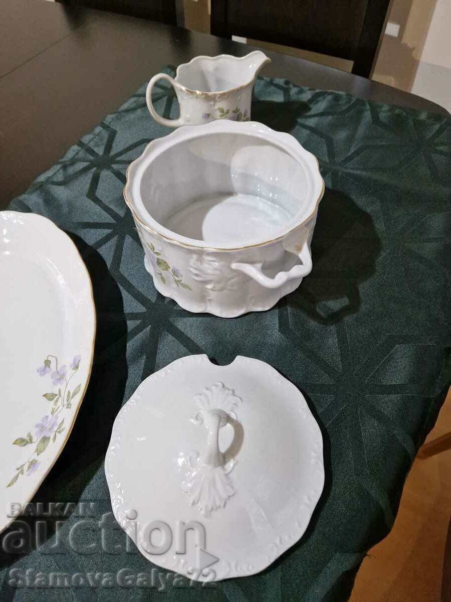 A wonderful antique collectible Bulgarian porcelain soup bowl - 5 A wonderful antique collectible Bulgarian porcelain soup bowl - 5