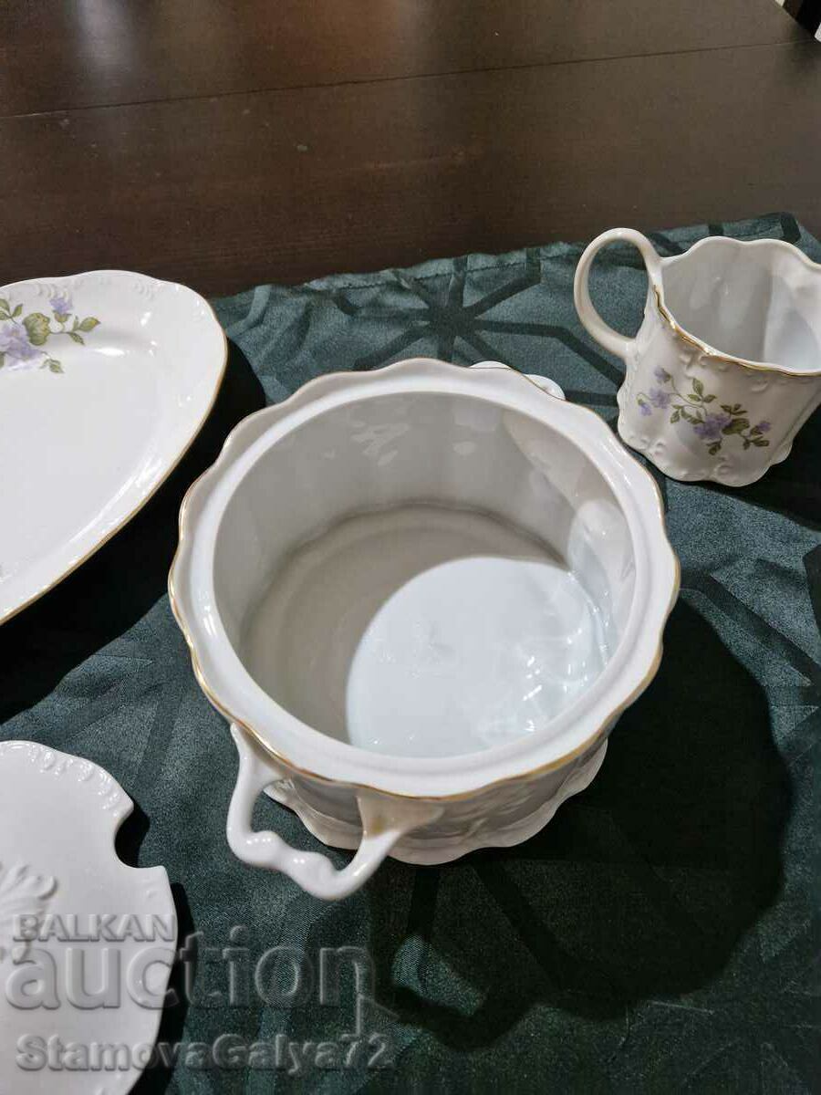 A wonderful antique collectible Bulgarian porcelain soup bowl - 6 A wonderful antique collectible Bulgarian porcelain soup bowl - 6