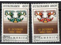 1992. Suriname. The 500th anniversary of the discovery of America.