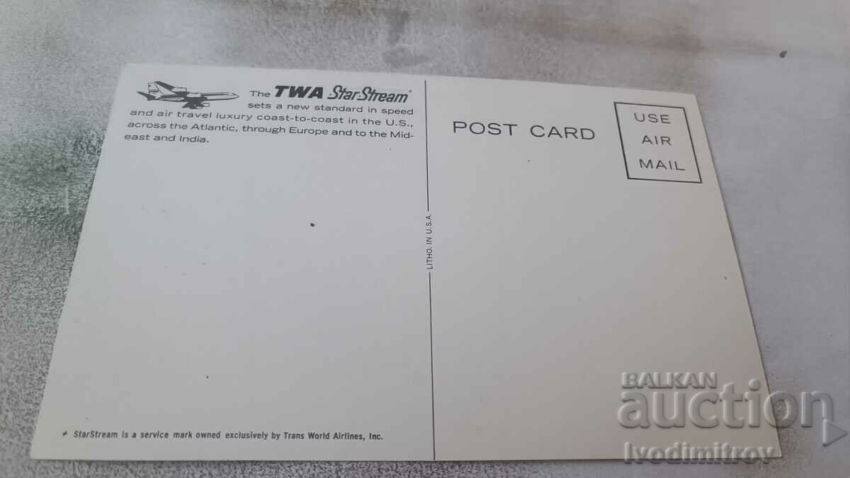 TWA Star Stream Postcard with price 1.65 BGN | € 0.84 TWA Star Stream Postcard with price 1.65 BGN | € 0.84