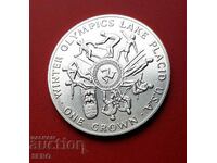 Isle of Man-1 crown 1980-Olympics Lake Placid