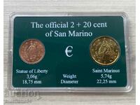 Σετ 2 + 20 λεπτά του ευρώ San Marino 2005